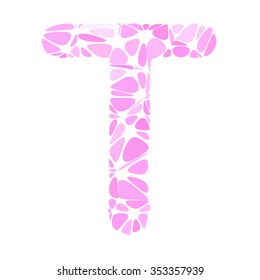 Pink Alphabet Cell Style, Creative Design Templates