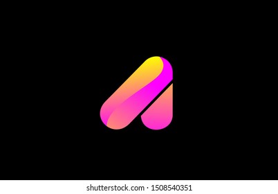 pink alphabet letter A for company logo icon design. Suitable for a brand or business as logotype