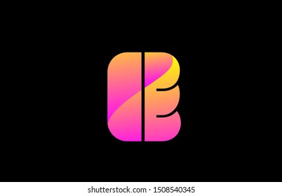 Pink Alphabet Letter E Company Logo Stock Vector (royalty Free 