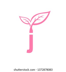 Pink Alphabet Letter J Logo