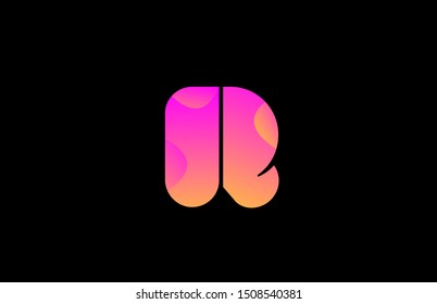 pink alphabet letter R for company logo icon design. Suitable for a brand or business as logotype