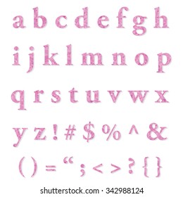 Pink Alphabet Polygon Style, Creative Design Templates