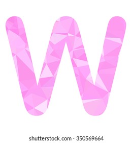 Pink Alphabet Polygon Style, Creative Design Templates
