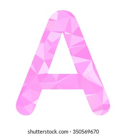 Pink Alphabet Polygon Style, Creative Design Templates