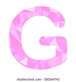 Pink Alphabet Polygon Style, Creative Design Templates