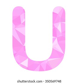 Pink Alphabet Polygon Style, Creative Design Templates