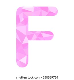 Pink Alphabet Polygon Style, Creative Design Templates