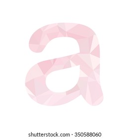 Pink Alphabet Polygon Style, Creative Design Templates
