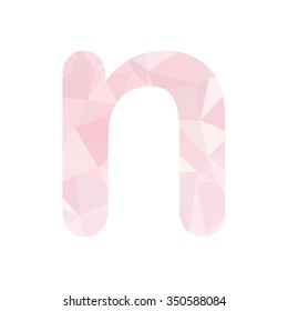 Pink Alphabet Polygon Style, Creative Design Templates