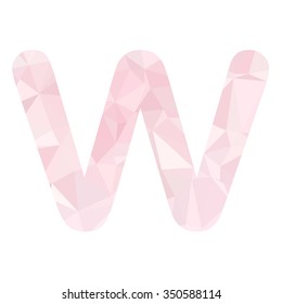 Pink Alphabet Polygon Style, Creative Design Templates