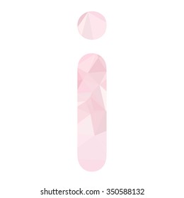 Pink Alphabet Polygon Style, Creative Design Templates