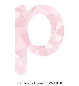 Pink Alphabet Polygon Style, Creative Design Templates