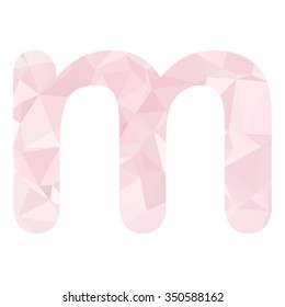 Pink Alphabet Polygon Style, Creative Design Templates