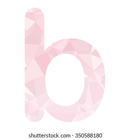 Pink Alphabet Polygon Style, Creative Design Templates