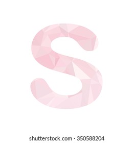 Pink Alphabet Polygon Style, Creative Design Templates