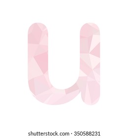 Pink Alphabet Polygon Style, Creative Design Templates