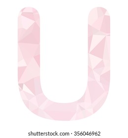 Pink Alphabet Polygon Style, Creative Design Templates
