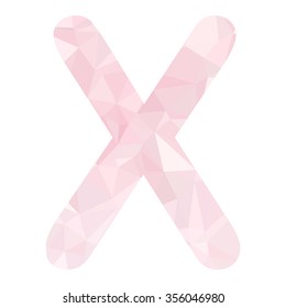 Pink Alphabet Polygon Style, Creative Design Templates