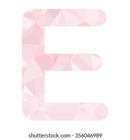 Pink Alphabet Polygon Style, Creative Design Templates
