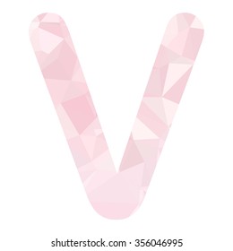 Pink Alphabet Polygon Style, Creative Design Templates