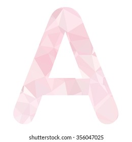 Pink Alphabet Polygon Style, Creative Design Templates