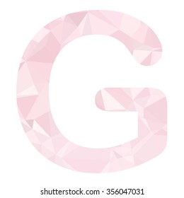 Pink Alphabet Polygon Style, Creative Design Templates