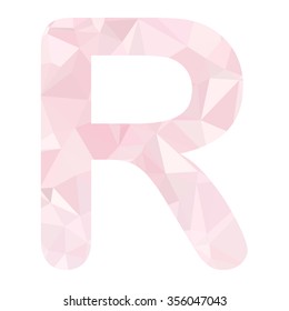Pink Alphabet Polygon Style, Creative Design Templates
