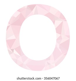 Pink Alphabet Polygon Style, Creative Design Templates