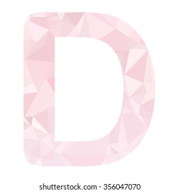 Pink Alphabet Polygon Style, Creative Design Templates
