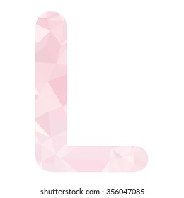 Pink Alphabet Polygon Style, Creative Design Templates