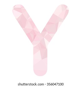 Pink Alphabet Polygon Style, Creative Design Templates