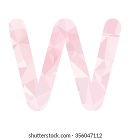 Pink Alphabet Polygon Style, Creative Design Templates