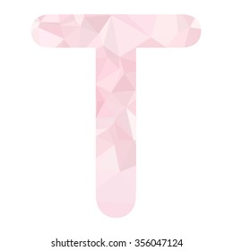 Pink Alphabet Polygon Style, Creative Design Templates