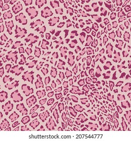 Pink Animal Leopard Seamless Background