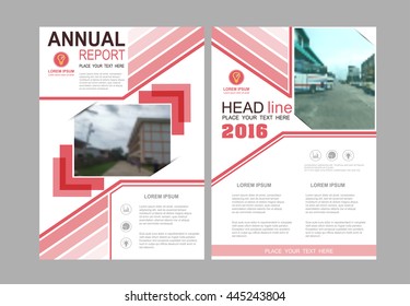 Pink annual report Leaflet Brochure Flyer template A4 size design, book cover layout design, Abstract blue presentation templates