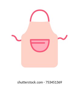 Pink apron with pocket