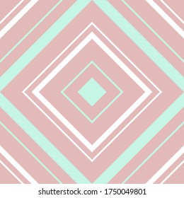 Pink Argyle diagonal striped seamless pattern background suitable for fashion textiles, graphics