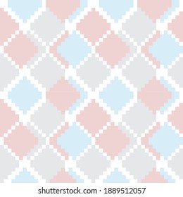 Argyle rosado, forma diamantífera fondo de patrón sin fisuras adecuado para la moda textil, ropa de cama, gráficos
