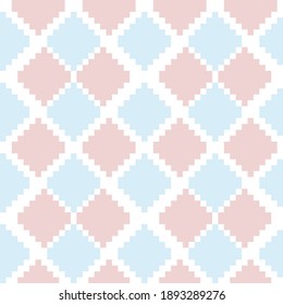 Argyle rosado, forma diamantífera fondo de patrón sin fisuras adecuado para la moda textil, ropa de cama, gráficos
