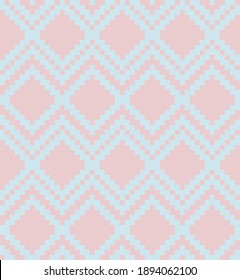 rosafarbener Argyle, Diamantform, nahtloser Muster-Hintergrund, geeignet für Modetextilien, Strickwaren, Grafiken