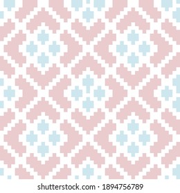 Pink Argyle, diamond shape seamless pattern background suitable for fashion textile, knitwear, graphics