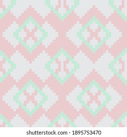 Pink Argyle, diamond shape seamless pattern background suitable for fashion textile, knitwear, graphics