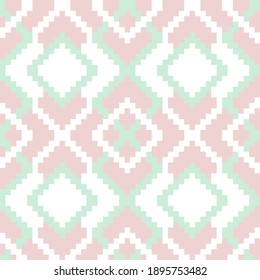Pink Argyle, diamond shape seamless pattern background suitable for fashion textile, knitwear, graphics