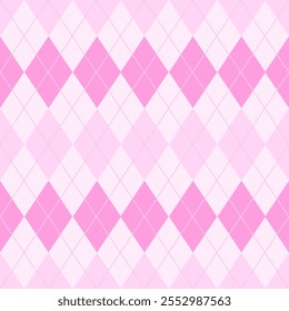 pink argyle pattern. Argyle vector pattern. Argyle pattern. Seamless geometric pattern for clothing, wrapping paper, backdrop, background, gift