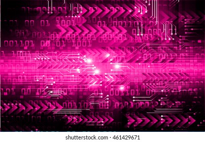 pink arrow abstract cyber future technology concept background, illustration, circuit, binary code. move motion speed