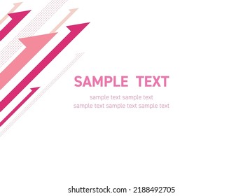 Pink arrow background rising to the right