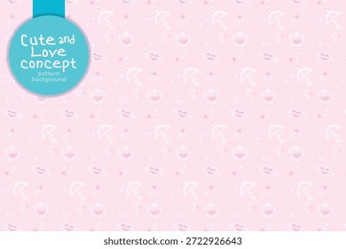 Arco de flecha rosa y poción de amor para el patrón de concepto de San Valentín sin fisuras en Arte vectorial