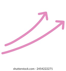 Pink Arrow Double Arrows Forward Icon Vector Illustration