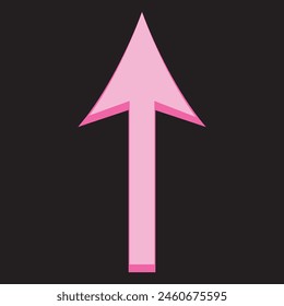 a pink arrow on a black background
