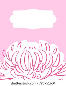 Pink Aster, soft and delicate colors, vector background
